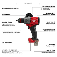 Milwaukee Pre-Sale Pre-Sale 2904-80 M18 FUEL 18V 1/2" Hammer Drill/Driver - Bare Tool - Recon