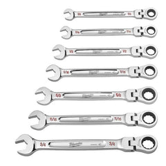 14-Piece Flex Head Ratcheting Combination Wrench Set SAE Metric, 144-Position Reversible Ratchet Wrenches