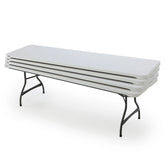 4-Pack Commercial 8-Ft. Folding Tables, Stacking, White