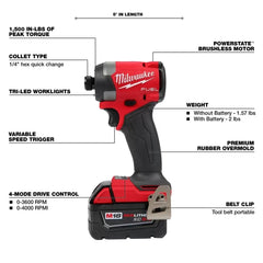 Milwaukee Pre-Sale Pre-Sale Pre-Sale 3697-22BL M18 FUEL 18V Cordless Drill / Driver Kit w/ M18 FUEL Blower