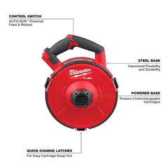 Milwaukee 2873-20S240 M18 FUEL 18V Angler Pulling Fish Tape w/ 240' x 1/8" Steel