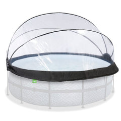 14-Foot Round Pool Dome Cover Enclosure, Transparent PVC Swimming Pool Weather Shield for Above-Ground Pools