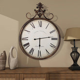 Large Antique Wall Clock, Vintage Decorative Hanging Clock for Living Room, Bedroom and Office