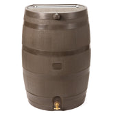 50 Gallon Rain Barrel with Brass Spigot, Large Outdoor Rainwater Collection and Storage Container for Garden