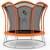 8FT/10FT Outdoor Trampoline – ASTM Approved with Unique Flower Shape