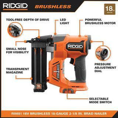 18V Brushless Cordless Nailer Combo Kit with Brad and Finish Nailers, Battery and Charger