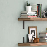60 Inch Rustic Floating Wall Shelves, 2 Piece Burnt Wood Display and Storage Shelves