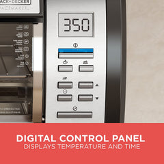 Under-Counter Toaster Oven with Digital Controls, Black/Stainless Steel, Fits 9-Inch Pizza