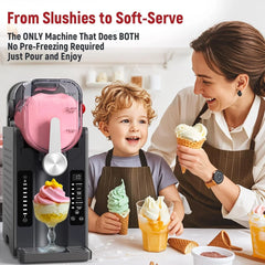 Slushie Machine for Home, No-Ice Frozen Drink Maker, Real-Time Temperature Display, Auto-Cleaning, 6 Preset Modes, Frozen Margaritas, Cocktails, Frappes, Smoothies, Milkshakes