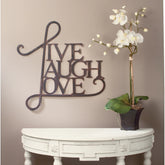 Live Laugh Love Wall Decor, Inspirational Metal Wall Art Sign for Living Room, Bedroom and Home Decoration