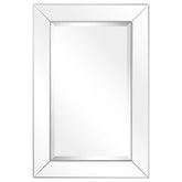 Beveled Rectangular Clear HD Wall Mirror, Bathroom Vanity and Bedroom Mirror, 3 Sizes