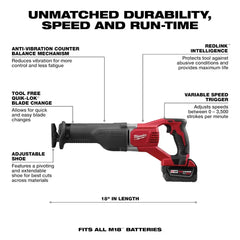 Milwaukee 2696-24A M18 18V 4 Tool Cordless Combo Kit w/ Circular Saw and Impact