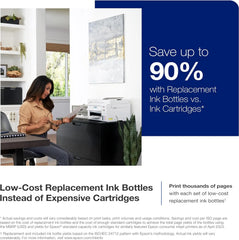 Wireless All-in-One Inkjet Printer, Cartridge-Free, Scanner, Copier, Fax, ADF, Ethernet, White