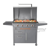 36" 4-Burner Propane Griddle Station – 768 sq in Cooking Surface with Hood & Cabinet