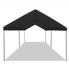 10x20 ft Straight Leg Instant Canopy Tent with Sidewalls, Pop-Up Outdoor Party Shelter & Carport, Black