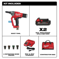 Milwaukee 2660-22CT M18 FUEL 18V 1/4" Li-Ion Blind Rivet Tool Kit w/ ONE-KEY