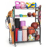 Garage Ball Storage Organizer for Sports Equipment, Sports Ball Rack for Home, Garage and Gym
