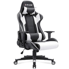 High Back Ergonomic Gaming Chair, Leather Computer Desk Chair for Gaming, Home Office and Work