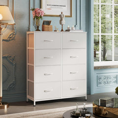 Tall Fabric Dresser with 8 Drawers, Bedroom Storage Chest and Clothing Organizer for Home and Closet