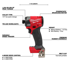 Milwaukee Pre-Sale 2953-80 M18 FUEL 18V 1/4" Hex Li-Ion Impact Driver -Bare Tool - Recon