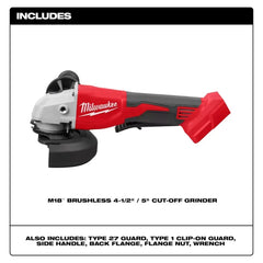 Milwaukee Pre-Sale 2686-20 M18 18V 4-1/2" / 5" Cut-Off Grinder Paddle Switch - Bare Tool