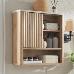 Modern Bathroom Wall Cabinet, Wall Mounted Medicine Storage Organizer with Shelves for Home Organization