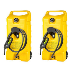 14-Gallon Portable Diesel Fuel Tank with Pump, Wheeled Fuel Caddy with 10 ft Hose for Generators, Boats and Equipment