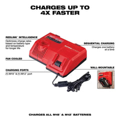 Milwaukee 48-59-1811 M12/M18 Durable Dual Battery Super Charger