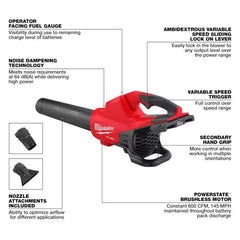 Milwaukee Pre-Sale 2824-20 M18 FUEL 18V 600 CFM Cordless Brushless Dual Battery Blower