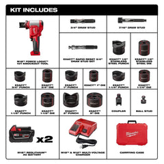 Milwaukee 2677-21 M18 18V FORCE LOGIC 6T Knockout Tool Kit w/ 1/2" - 4" Capacity