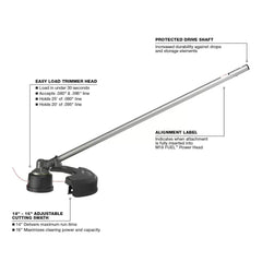 Milwaukee 49-16-2717 M18 FUEL 18V 10-Inch QUIK-LOK String Trimmer Attachment