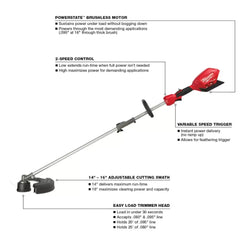Milwaukee 2825-80ST M18 FUEL 18V 16" QUIK-LOK String Trimmer - Bare Tool - Recon