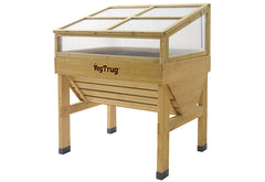 70 Inch Elevated Wooden Raised Garden Bed Planter Box - Outdoor Vegetable & Flower Gardening Bed