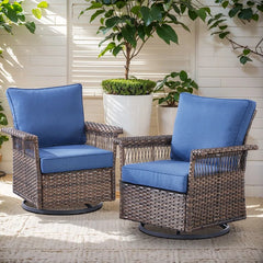 Swivel Patio Chair with Cushions