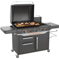 28" 5-Burner Propane Griddle with Range Top – 72,000 BTU Outdoor Cooking Station
