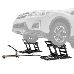 Hydraulic Car Lift with Ramps, 3,000 lb. Capacity per Pair, Heavy-Duty Vehicle Lift for Automotive Maintenance and Repair