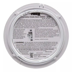 Hardwired Smoke Alarm with Ionization Sensor, 120V AC, 9V Battery Backup