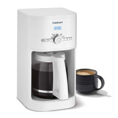 12-Cup Programmable Coffee Maker, Classic Drip Coffee Machine with Auto Brew and White Finish