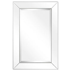 Beveled Rectangular Clear HD Wall Mirror, Bathroom Vanity and Bedroom Mirror, 3 Sizes