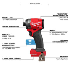 Milwaukee Pre-Sale 2957-20 M18 FUEL 18V 1/4" Hex Impact Driver w/ ONE-KEY - Bare Tool