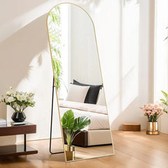 Full Length Mirror with Stand, Aluminum Alloy Frame Full Body Floor Mirror for Bedroom and Cloakroom