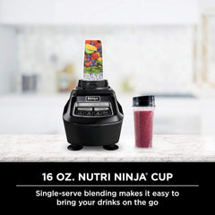1500W Blender and Food Processor System with 72-Oz. Pitcher, 64-Oz. Bowl and 16-Oz. To-Go Cups, Black