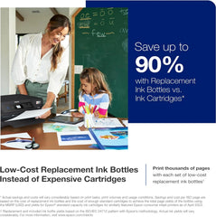 Wireless All-in-One Inkjet Printer, Cartridge-Free, Scanner, Copier, Fax, ADF, Ethernet, White
