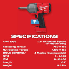 Milwaukee Pre-Sale 2769-22R M18 FUEL 18V 1/2" ONE-KEY Controlled Torque Impact Wrench Kit